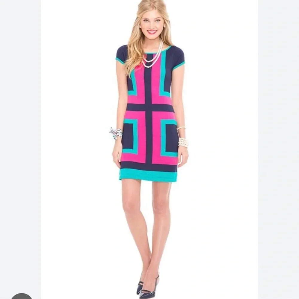 Lilly Pulitzer Women's Isabella Sweater Dress, True Navy Hopeless Romantic